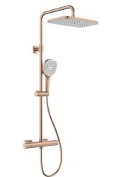 Armatura Malaga Rose Gold set de duș perete cu termostat cu duș de ploaie cupru periat 5756-910-34 (575691034)