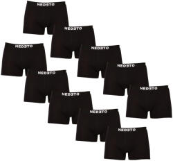 Nedeto 10PACK Férfi boxeralsó Nedeto fekete (10NB001b) XL