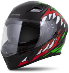 Cassida Motoros bukósisak Cassida Orbit StriX piros/zöld/szürke/fehér/fekete, pinlock 70 fólia előkészítés, polikarbonát héj, napellenző XXL(63-64)