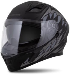 Cassida Motoros bukósisak Cassida Orbit StriX fekete matt/szürke, dioptriás vagy napszemüveg használatához alkalmas , tanúsítvány, polikarbonát hél, napellenző XXL(63-64)