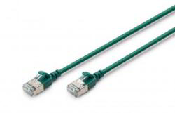 ASSMANN F/FTP CAT 6A RJ45 Patch Kábel 1, 00 m - Zöld