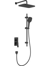 Armatura Malaga Black zuhany készlet beépített trópusi zuhany opcióval fekete 4529-301-81 (452930181)