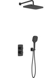 Armatura Malaga Black zuhany készlet beépített termosztáttal trópusi zuhany opcióval fekete 5759-501-81 (575950181)
