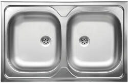 Laveo LON 50 teletetős kétmedencés inox mosogató szifonnal (SK5_020T)