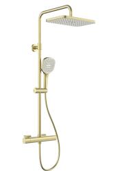 Armatura Malaga zuhany készlet fal termosztáttal trópusi zuhany opcióval arany 5756-910-31 (575691031)