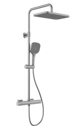 Armatura Malaga Gun Metal Grey zuhany készlet fal termosztáttal trópusi zuhany opcióval grafit 5756-910-61 (575691061)