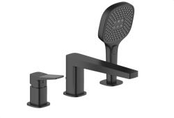 Armatura Malaga Black kád és zuhany csaptelep fürdőkád fölé fekete 4525-210-81 (452521081)