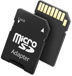 MicroSD/microSDHC-SD/SDHC adapter, írásvédelmi kapcsoló, fekete (AK263)