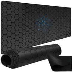 Dunmoon XXL vízálló, csúszásgátló gamer egér- és billentyűzetpad 90×40 cm, fekete-kék (00024274)