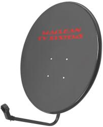 Maclean 90 cm-es grafit foszfátozott acél műholdas antenna LNB tartóval (76930)