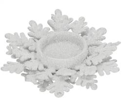  Springos ezüst színű fém gyertyatartó 11, 9×10, 5 cm (CA1204)