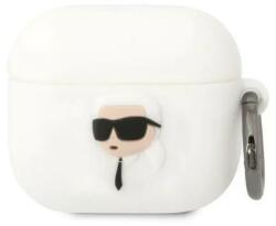 Apple Airpods 3 Case Karl Lagerfeld Szilikon Karl Head 3D White (KLA3RUNIKH)