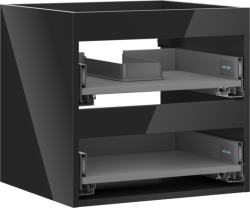 Mexen Box-A corp dulap pentru lavoar 50 cm, 2 sertare, negru lucios - 91AX0-0500-470-2-70 (91AX0-0500-470-2-70)