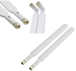  AK115B 2 db 8 dBi beltéri LTE router antenna SMA csatlakozóval, fehér (AK115B)
