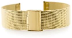 18 mm arany színű, állítható fém mesh óraszíj (8039)