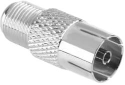 Lechpol F aljzat - TV koaxiális aljzat réz adapter, SAT/antenna (68435)