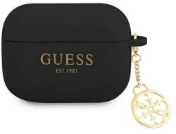  Eredeti Apple Airpods Pro Guess Silicone Charm 4G Collection (Guaplsc4ek) Fekete tok (GUAPLSC4EK)