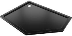 Mexen Flow cadă de duș pentagonală slim stânga 100 x 90 cm, negru mat - 46P709010L (46P709010L)