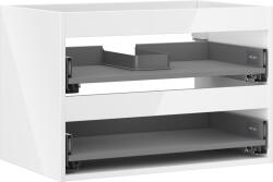 Mexen Box-A dulap pentru chiuvetă 70 cm, 2 sertare, alb lucios - 91AX0-0700-470-2-00 (91AX0-0700-470-2-00)