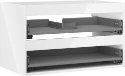 Mexen Box-A corp dulap sub chiuvetă 80 cm, 2 sertare, alb lucios - 91AX0-0800-470-2-00 (91AX0-0800-470-2-00)