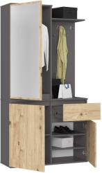 AKORD Entro Előszobai Szekrénysor Grafitszürke/Artisan Tölgy (AKO-GARDENTROGRAARTPK)