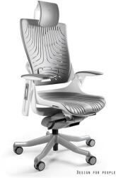 UNIQUE WAU 2 ELASTOMER ergonomikus irodai szék, fehér váz-szürke, OUTLET