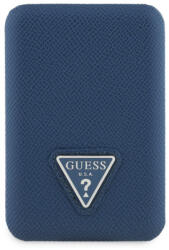 GUESS PU Grained Triangle Logo MagSafe kompatibilis powerbank / külső akkumulátor, 5000mAh, kék (GUPB5FPGTSPSB)