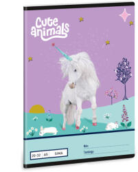 Ars Una Cute Animals - Unicorn A/5 sima füzet 20-32 (53614483) - kes