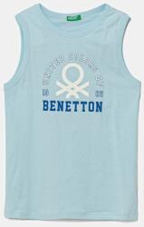 Benetton gyerek pamut felső nyomott mintás, 3I1XCH01W - kék 122 - answear - 5 290 Ft