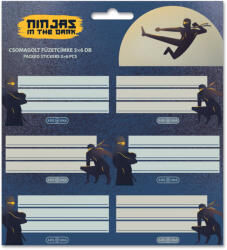 Ars Una Ninjas in the dark csomagolt füzetcímke (3x6 db) (53834577)