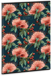 Ars Una Flowery green A/4 extra kapcsos füzet-vonalas (53114198)