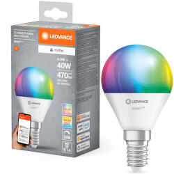 OSRAM LED izzó E14 4.9W = 40W 470lm RGBW CCT szabályozható fényerejű SMART+ WiFi mini izzó Ledvance (4099854194917)