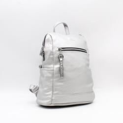 Silvia Rosa ezüst erezett nagy női műbőr háti / válltáska sr7090
