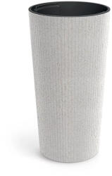 Prosperplast Lamia Slim Eco Wood virágcserép, 30 cm - fehér (DLAS300W-S449W)