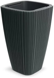 Prosperplast Oro Square virágcserép, 40 cm - sötétszürke (DHOS400-419U)