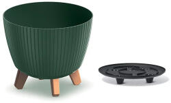 Prosperplast Lamia virágcserép lábakkal, 24 cm - fenyőzöld (DLAL240-2411U)