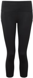 TriDri® Női 3/4-es leggings újrahasznosított poliészterből - Fekete | L (TR530-1000407933)