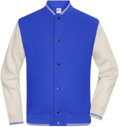 James & Nicholson (Daiber) Kétszínű College pulóver - Királykék / homokkő | 2XL (8044-1782974339)