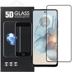 Motorola Moto G04 / G04s / G24 / G24 Power / E14 üvegfólia, tempered glass, előlapi, 5D, edzett, hajlított, fekete kerettel