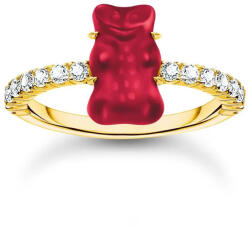 Thomas Sabo Пръстен Thomas Sabo x HARIBO Mini Red Goldbear Zirconia 18k златно покритие EU54 (TR2459-414-10-54)