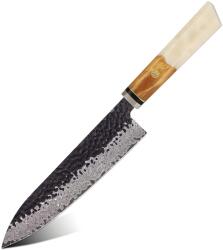 HARAHU Cuțit de bucătărie damasc AI-37359 - Chef / Alb KP37359