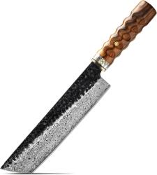 HARAHU Cuțit de bucătărie damasc KE-37348 - Nakiri / Maro KP37348