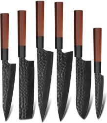 HARAHU Set de cuțite de bucătărie HO-37346 - Maro KP37346