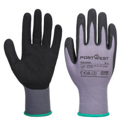 Portwest Grip 15 nitrilhab kesztyű (12 pár) (szürke/fekete XL) (AB350G8RXL)