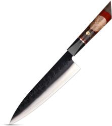 HARAHU Cuțit de bucătărie damasc AR-37336 - Chef / Roșu KP37336