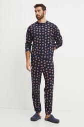 United Colors of Benetton pizsama sötétkék, férfi, mintás, 38DK4P02L - sötétkék S