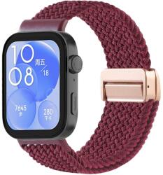 BRAIDED Nylon szíj Huawei Watch Fit 4 / Fit 4 Pro WINE RED