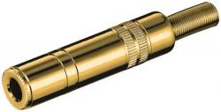 Goobay Conector (mufa) jack 6.35mm stereo mama aurit, montare prin lipire, protector cablu, Goobay (JC-133-GBAY)