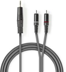 Nedis Cablu audio stereo Nedis 3.5 mm tata - 2x RCA tata, 3m, gri (COTH22200GY30)