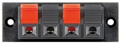 Goobay Terminal difuzor, 4 poli de tip push, rosu/negru, panou (LSPT-4R/B-PUSH-01)